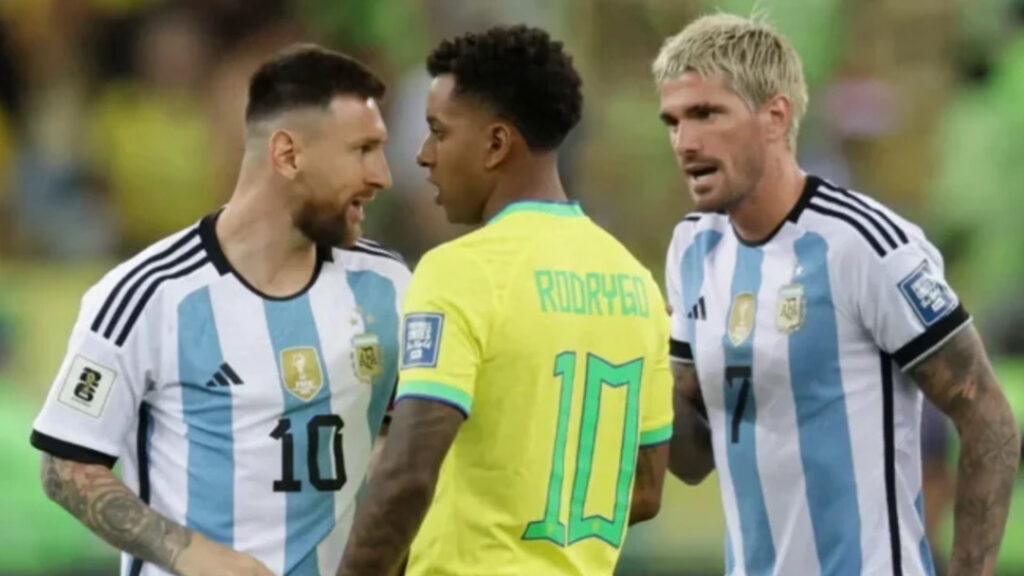 Argentina e Brasil se enfrentam pelas Eliminatórias 4 messi e rodrygo discutiram em brasil x argentina 192529 1536x1075 1 e1742907552340 770x433 2