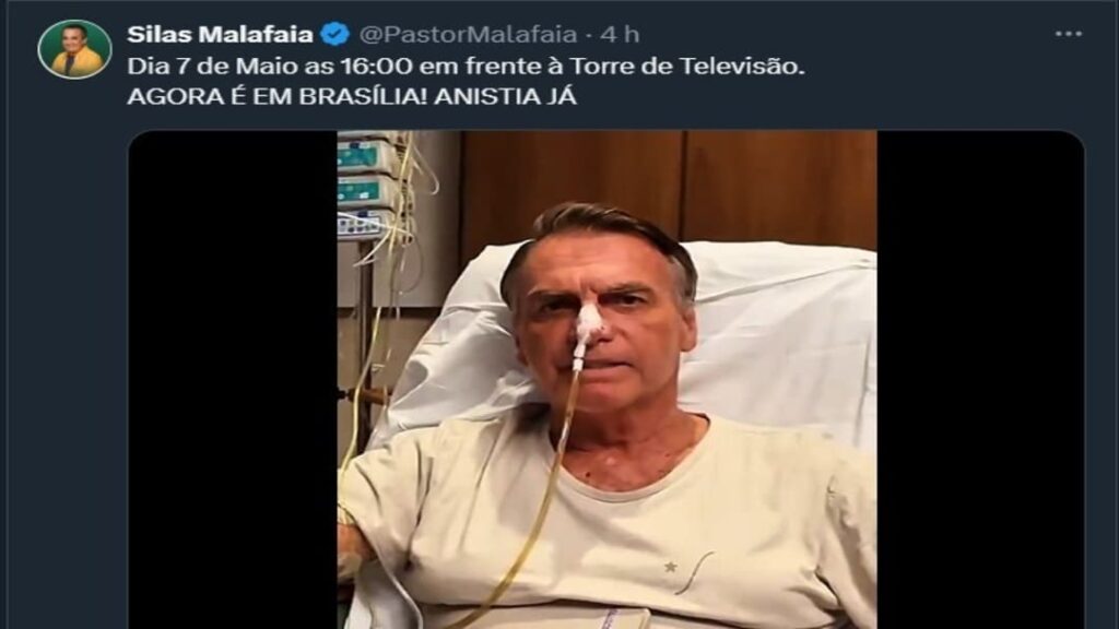 Mesmo Internado Bolsonaro Convoca Manifestação em Brasília em Defesa da Anistia aos Condenados pelos Atos de 8 de Janeiro 5 Bolsonaro convoca manifestação