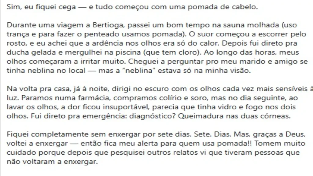 Modelo Perde a Visão Temporariamente Após Usar Pomada Modeladora no Cabelo 1 imagem 1 2025 05 15T100512.570
