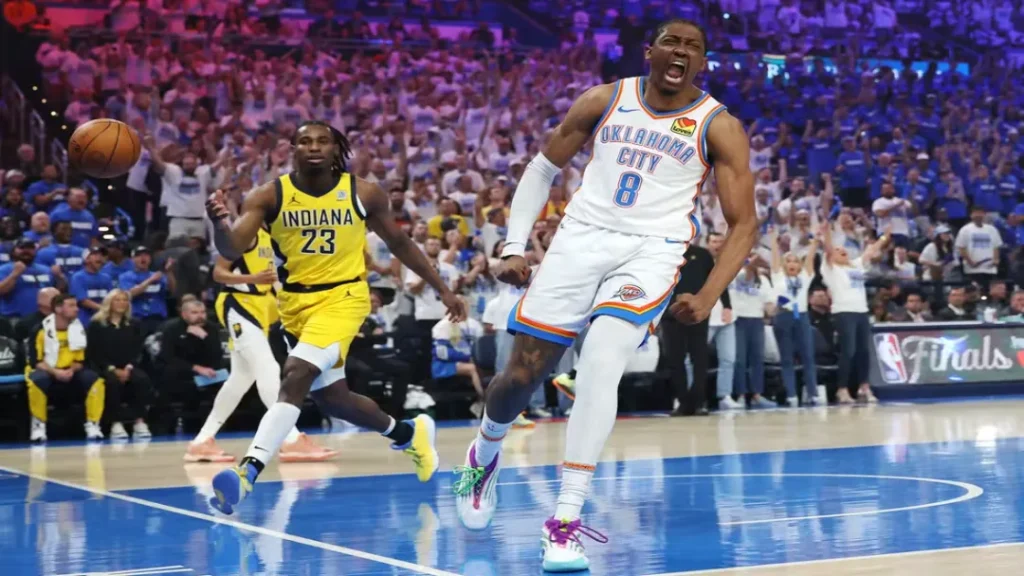 Drama nas Finais da NBA: Pacers enfrentam grande desafio com lesão de Haliburton para o Jogo 6 5 Foto: Foto: Matthew Stockman/Getty Images/Reprodução