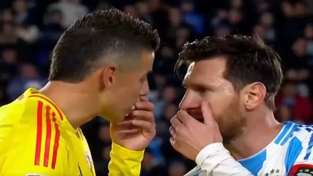 Discussão entre Messi e James Rodríguez marca empate entre Argentina e Colômbia nas Eliminatórias 4 Foto: Reprodução/Redes Sociais