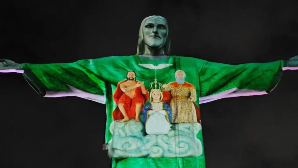 Cristo Redentor recebe imagem do Divino Pai Eterno em homenagem e convite à Romaria de Trindade 2025 10 Foto: Reprodução