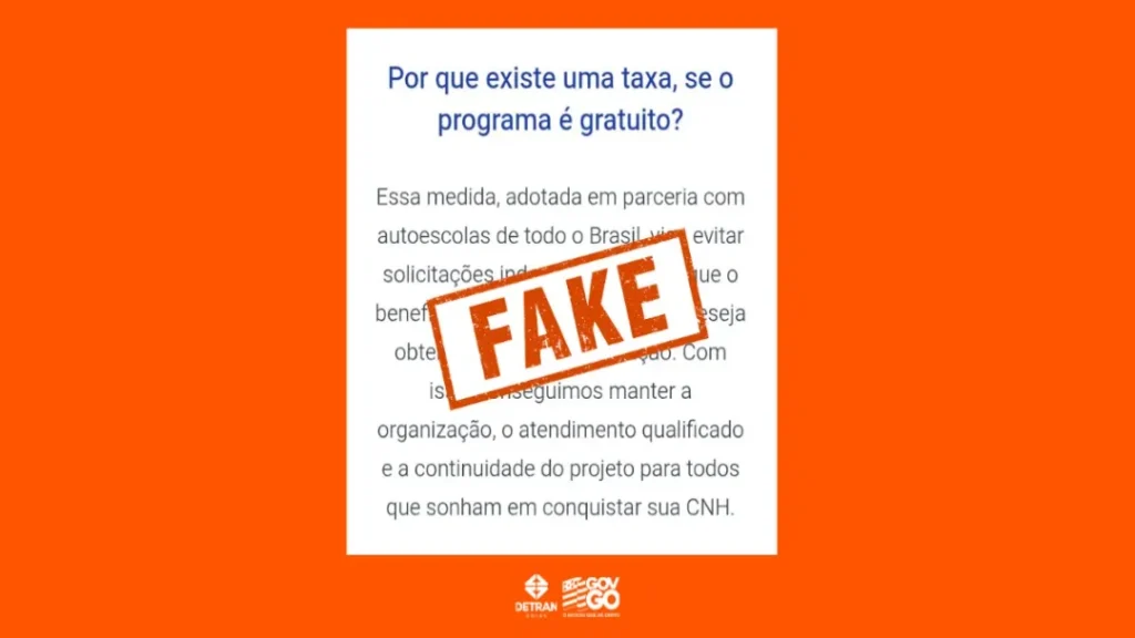 Golpe da CNH Social Gratuita Continua Ativo: Detran-GO Emite Alerta e Recomenda Cuidados 1 Golpe da CNH Social Gratuita Continua Ativo: Detran-GO Emite Alerta e Recomenda Cuidados