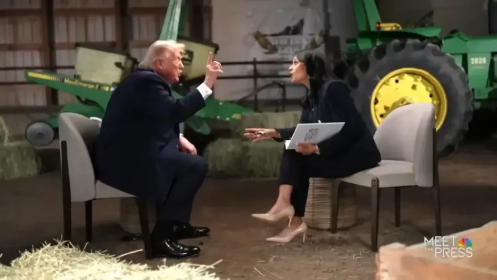 Trump se irrita, insulta jornalista e abandona entrevista ao vivo nos EUA 8 Trump se irrita, insulta jornalista e abandona entrevista ao vivo nos EUA