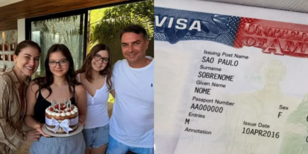 Flávio Bolsonaro recebe autorização para ficar nos EUA por um ano 1 Flávio Bolsonaro e família recebem autorização para ficar nos EUA por um ano